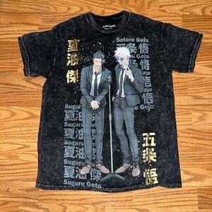 Jujutsu Kaisen Gojo & Geto Mineral Wash T-Shirt graphic tee size Small